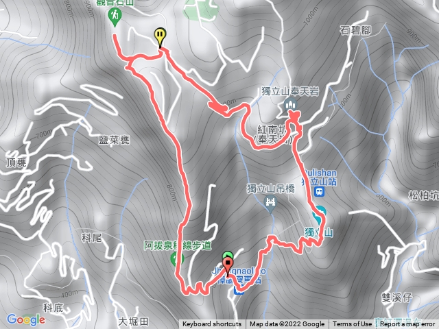 阿拔泉山 to 獨立山 to 樟腦寮車站