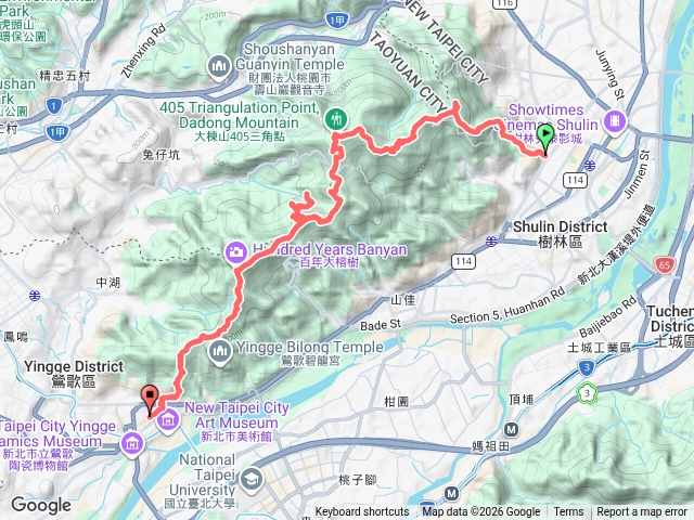 2026 07 12 微笑山線大棟山系:405高地段~大湖之森步道~百年大榕樹段(含寶石位置)