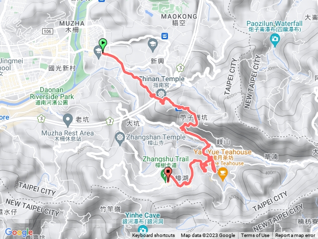 指南宫步道大成殿步道健康步道土地宫廟猫空