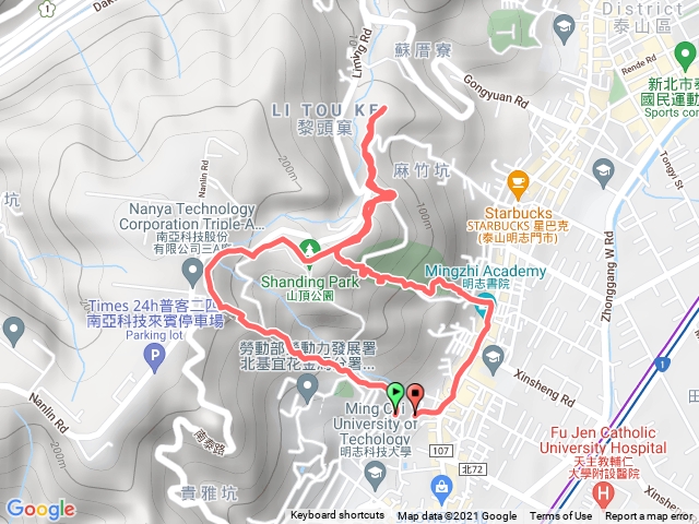 頂泰山巖．崎頭步道．義學坑步道O型