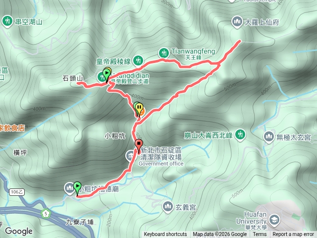 入口到皇帝殿西峰到東峰再回入口預覽圖