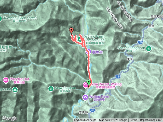 2026-08-01 武陵農場到雪山登山口