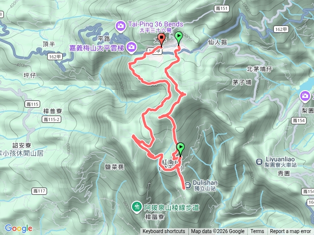 從孝子路步道、大巃頂、紅南坑山、太平雲梯預覽圖
