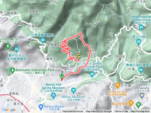 中正山， 中正停車場到嶺頭站
