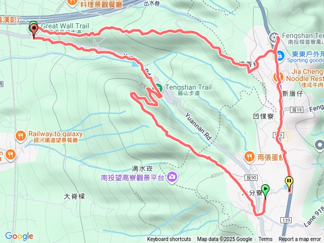 萬里長城-鳳山寺-藤山步道O型