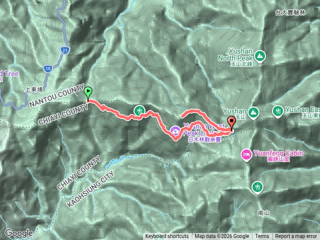 登山口·排雲山莊·玉山西峰·回排雲預覽圖