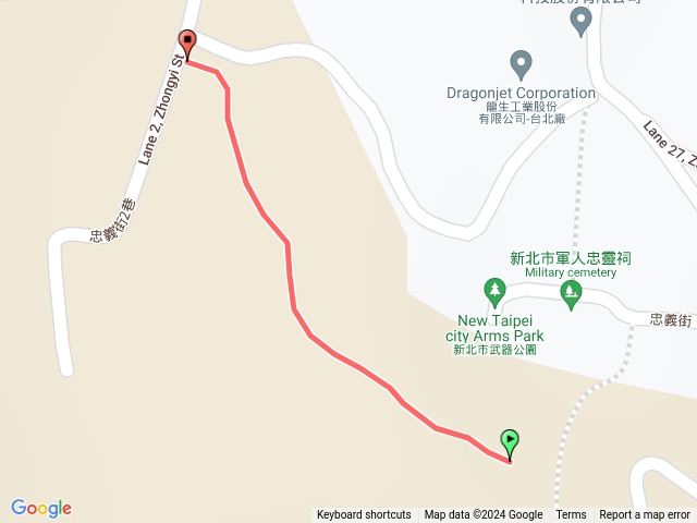 新北市軍人忠烈祠-忠義街登山口