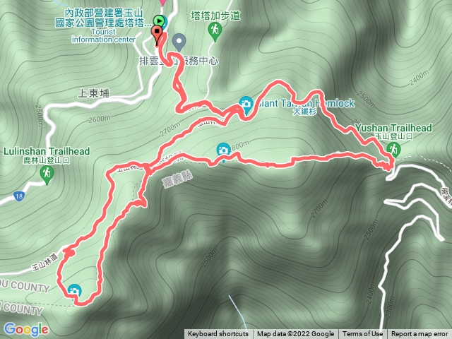 塔塔加-上東埔去，經麟趾山+鹿林山，鹿林山莊下切回