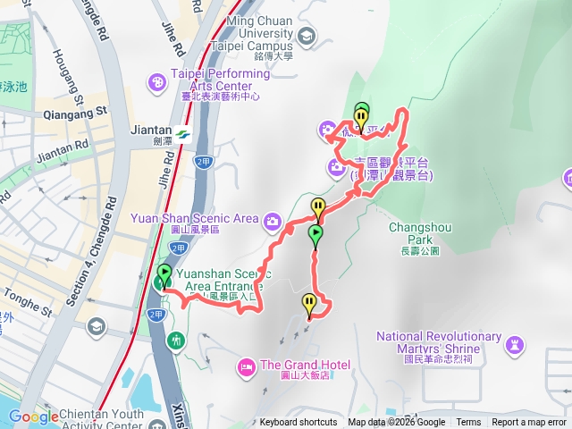 劍潭山-下山走錯路