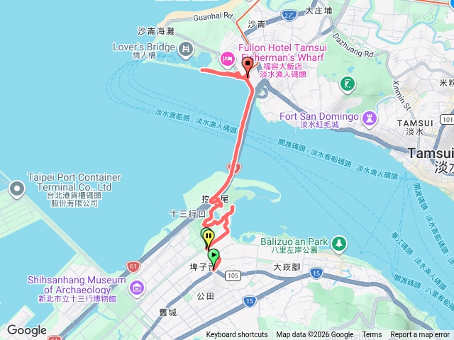 淡江大橋八里到漁人碼頭
