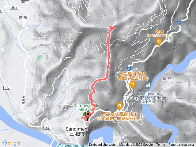 屏東三地山（標示路點）