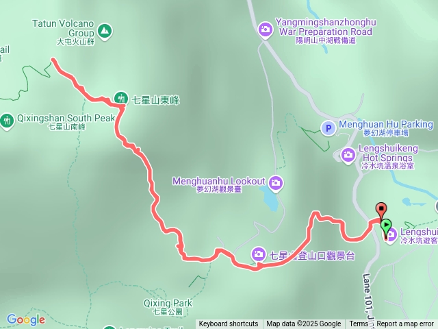 夜爬七星山｜冷水坑遊客中心來回