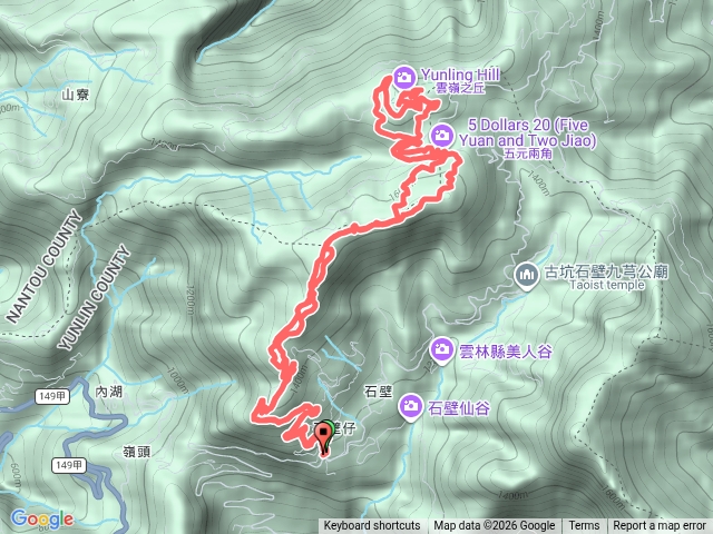 石壁北天宮走楓樹林步道.杉林步道.悍勇步道.英雄步道.木馬古道.五元2角.雲嶺之丘預覽圖