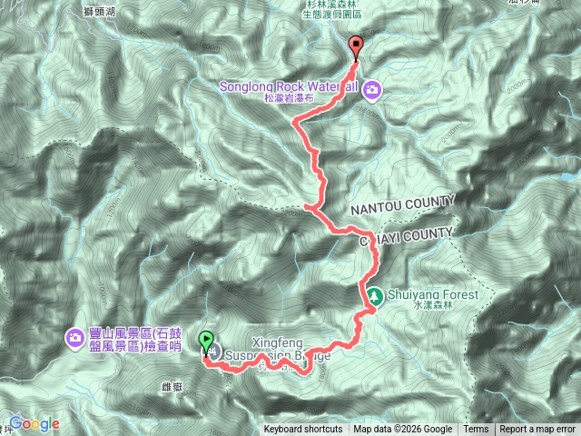 豐衫縱走（行豐吊橋上 經千人洞 水樣森林 鹿屈山 下杉林溪）預覽圖
