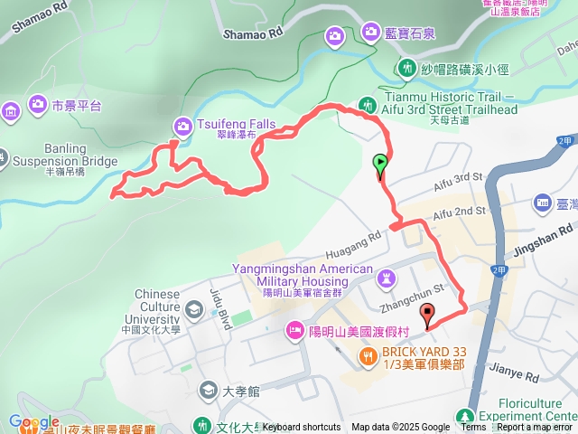 天母古道翠峰瀑布