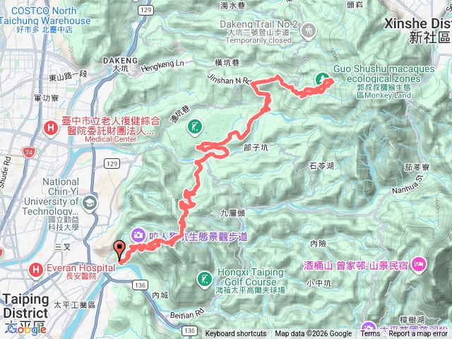 太平一江橋-三汀山-中正露營區-長青橋（一日來回）預覽圖