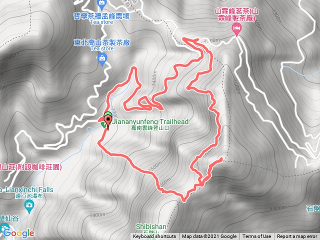 嘉南雲峰北側步道入口-中央步道