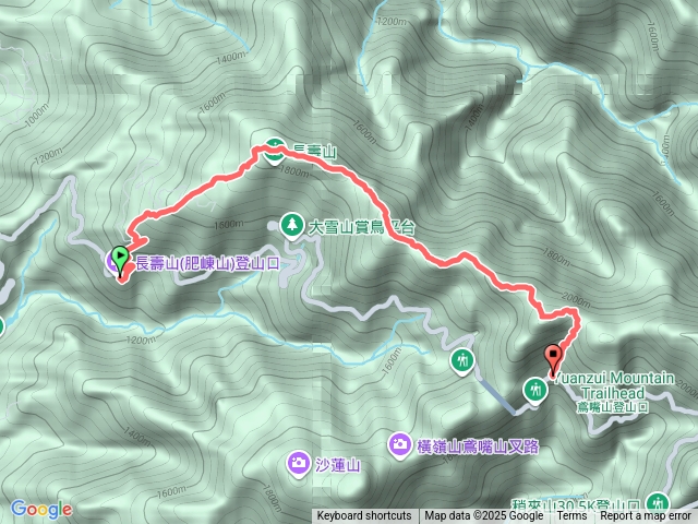 鳶嘴西稜線｜長壽山｜醜崠山｜鳶嘴山｜雪山路27.3k預覽圖