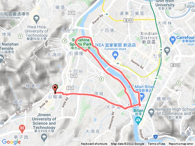 安坑夜跑10K路線