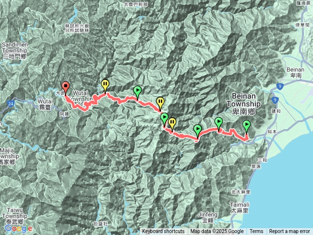 加大奈至小鬼湖出保屏岩哈尤溪
