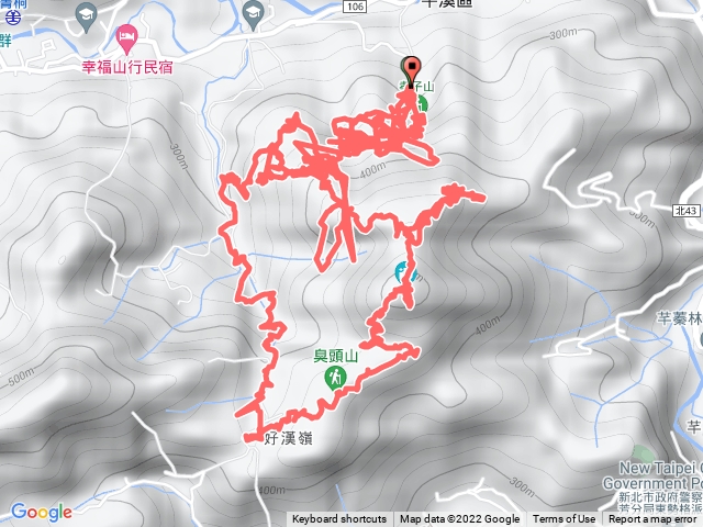 220430孝子山、慈母峰、普陀山、慈恩嶺、中央尖、紫萊山、臭頭山：普陀靈寺第二登山口→孝子山→慈母峰→普陀山→大岩壁/慈恩嶺→中央尖→紫萊山→臭頭山→普陀靈寺第二登山口