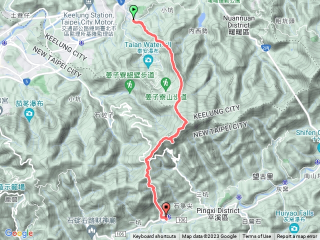 七堵>西勢坑山(拔西猴山)內西勢坑山姜子寮山鳥嘴尖石硿大崙菁桐古道