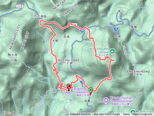 大屯瀑布上，青春嶺0繞