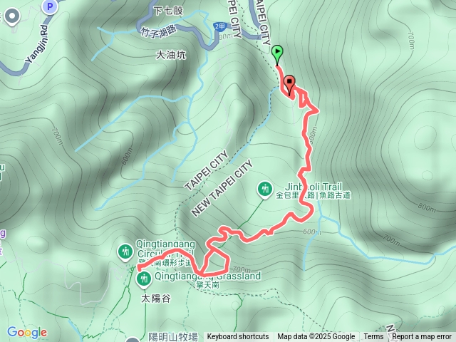 魚路古道擎天崗往返預覽圖