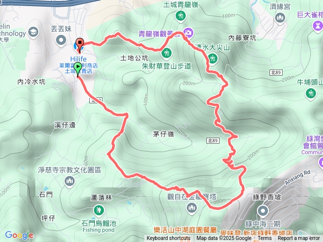 茅坑連走：土城茅仔嶺、十八份山、文筆山、天華山、內冷水坑山
