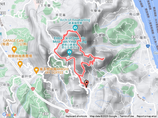 福隆山步道-小北插-鷹仔尖-南海佛寺-占山-北橫古道-硬漢嶺-七張椅子下風櫃斗湖 O型