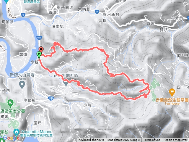 赤蘆古道+四十分雞心尖+551峰+大崎尖+大崎頭山+青潭尖+小粗坑站