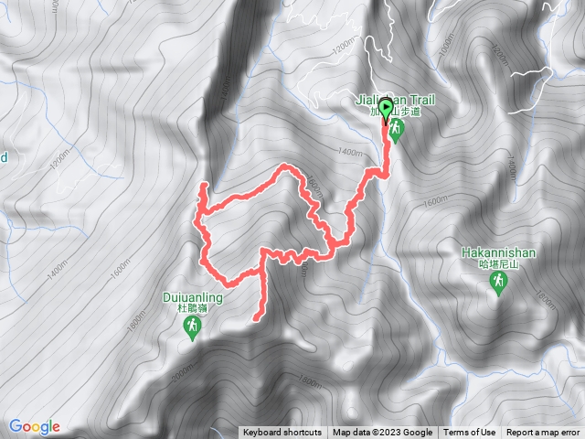 鹿場-加里山三角點-下二坪方向-回鹿場