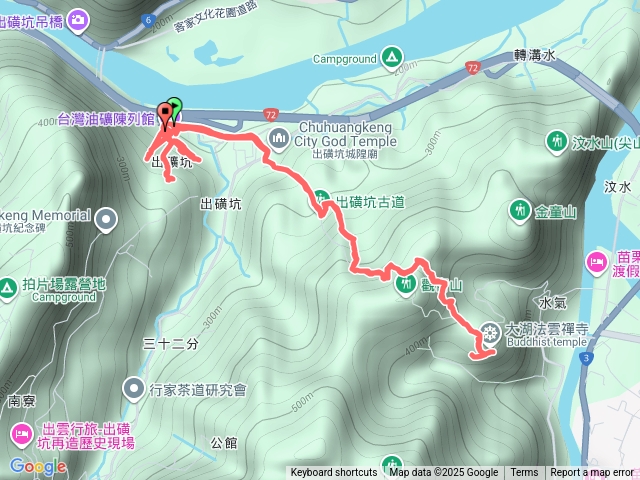 出磺坑古道(出關古道出雲段)、出磺坑山GPX路徑檔下載