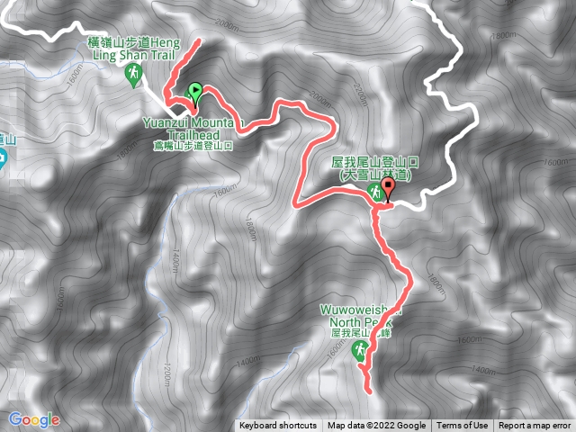鳶嘴山》屋我尾山