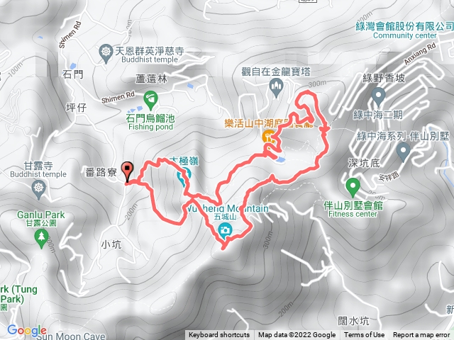 五城山文筆山太極嶺O型路線