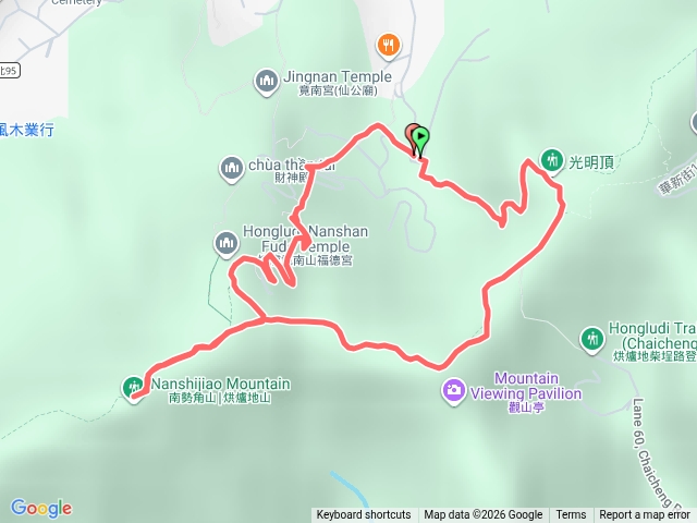 鴛鴦亭光明頂南勢角山O走
