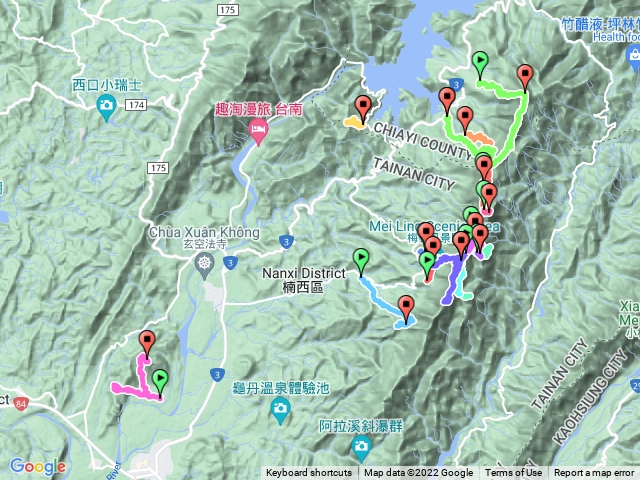 三腳南山山系-南瀛百岳(航跡整合21座)