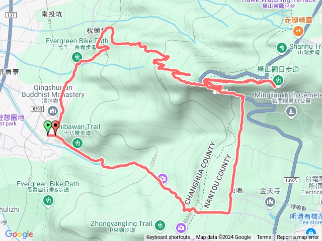 彰化橫山（自行車道上十八彎古道下）預覽圖