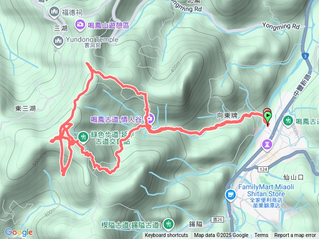 鳴鳳古道，三湖山