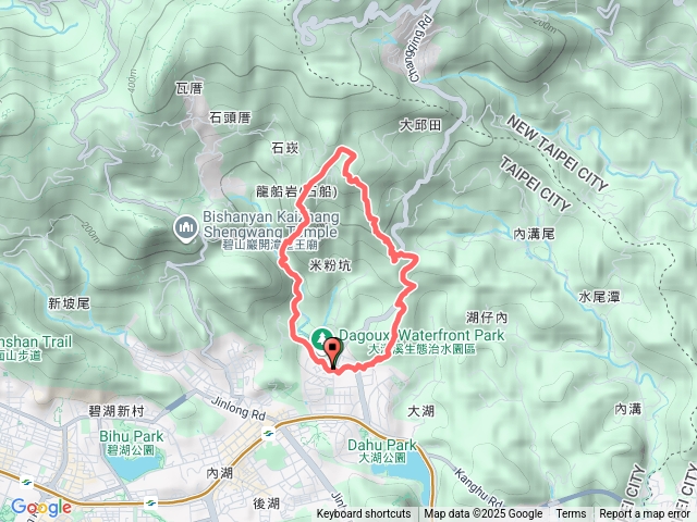 20250812內湖-大湖國小站-大溝溪園區-葉氏祖廟-龍船岩-石崁山-牛稠尾山西峰-牛稠湖山-大湖山O行