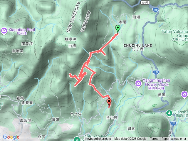 竹子湖頂湖山北峰東北峰西南峰十八挖