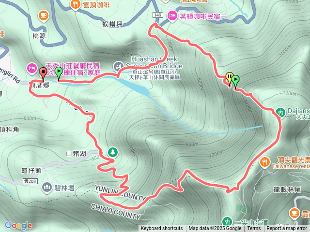 大尖二尖o環自土石流園區起預覽圖