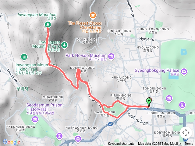韓國首爾仁王山原路折返-1140326