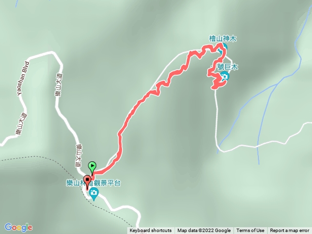 觀霧國家森林風景區 樂山林道觀景平台-檜山巨木群步道