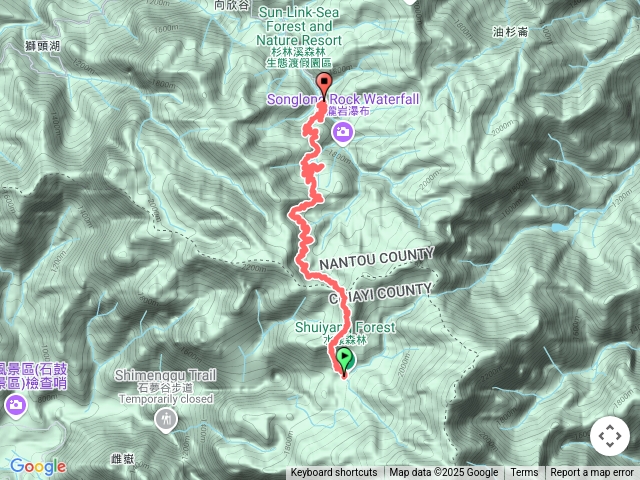 水漾到仁亭登山口