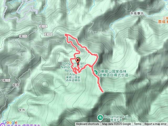 東眼山＆志繼山O型走預覽圖