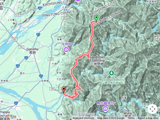 2025-02-22 沙溪林道行車軌跡預覽圖