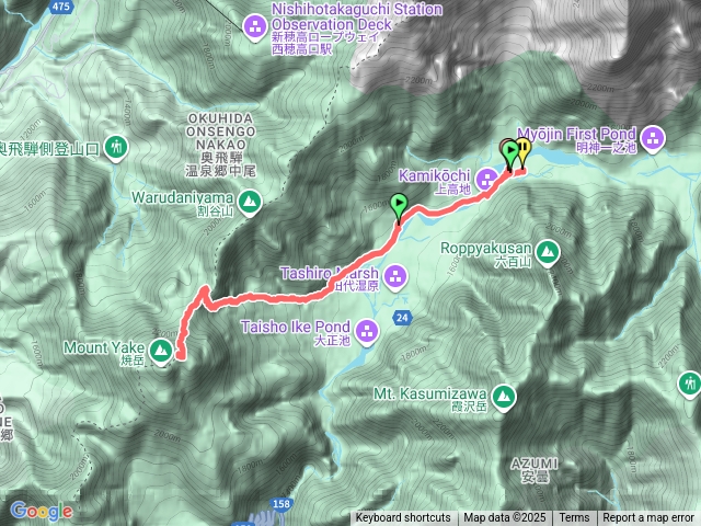 燒岳上高地登山口