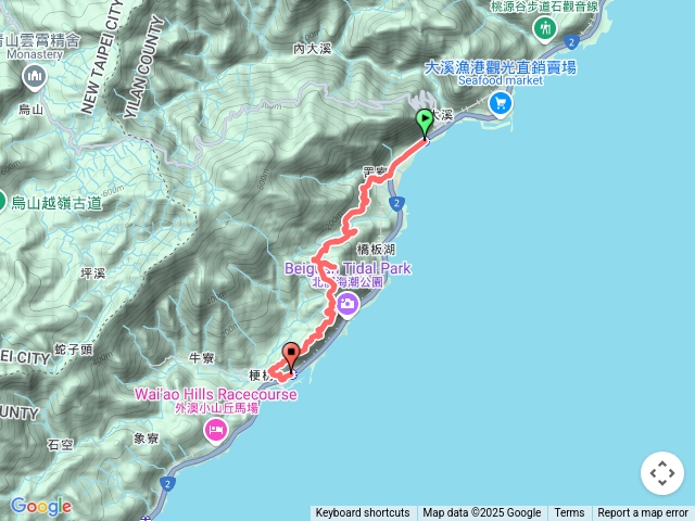 20250309頭城-大溪車站-合興社區站-合興保線路-橋板湖山-北關觀日台-梗枋山-稜線路-龜山社區-龜山車站