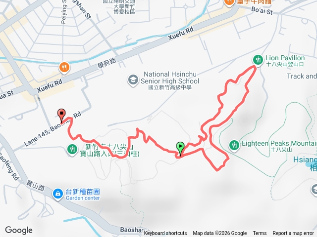 十八尖山培英國中入口至早起會場至博愛路口